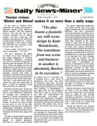 Nickel and Dimed review from the Fairbanks Daily News-Miner
